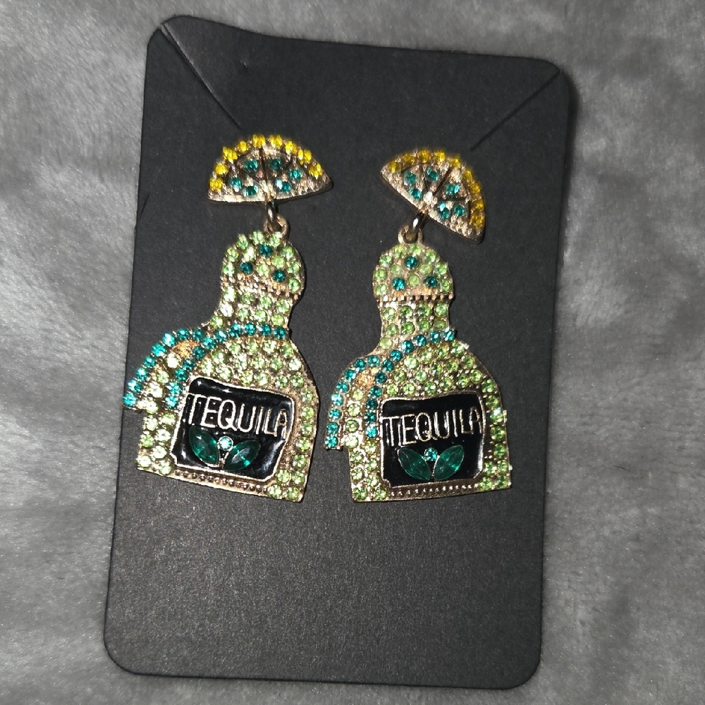 Tequila Bottle Statement Earrings